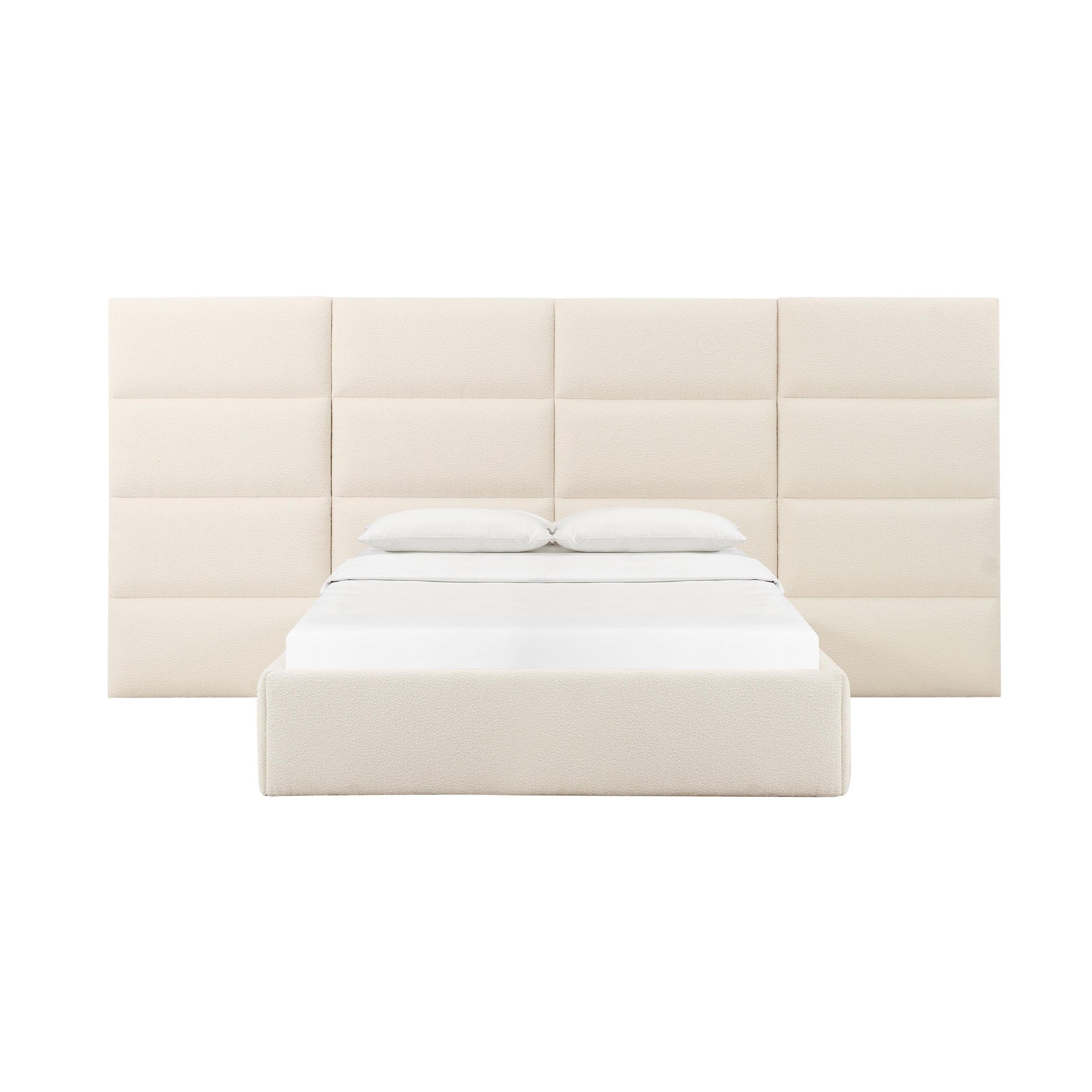 Eliana Cream Boucle Bed by TOV B68731