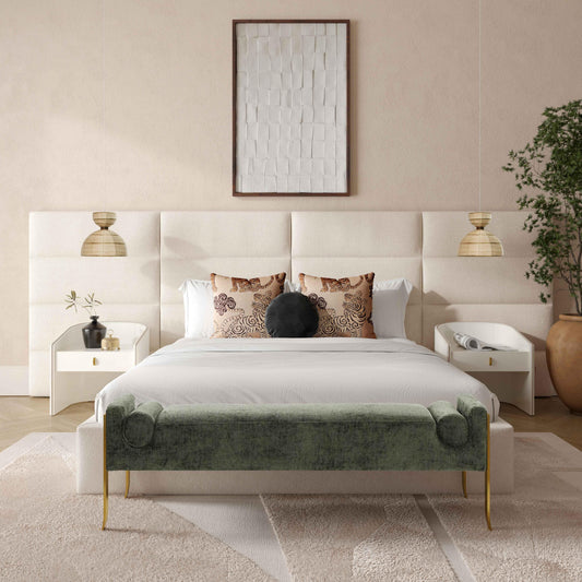 Eliana Cream Performance Boucle Headboard Wings in Queen by TOV Furniture – photo 2 of 6