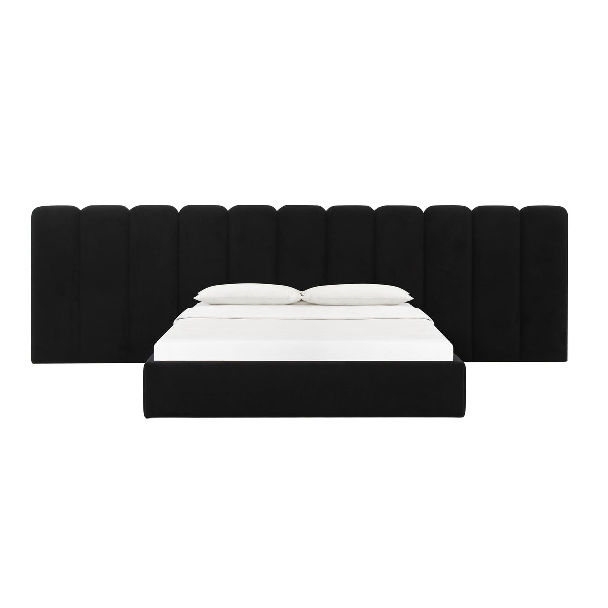 Palani Black Performance Velvet Wings - Queen or King (Set of 2) by TOV Furniture – photo 3 of 6
