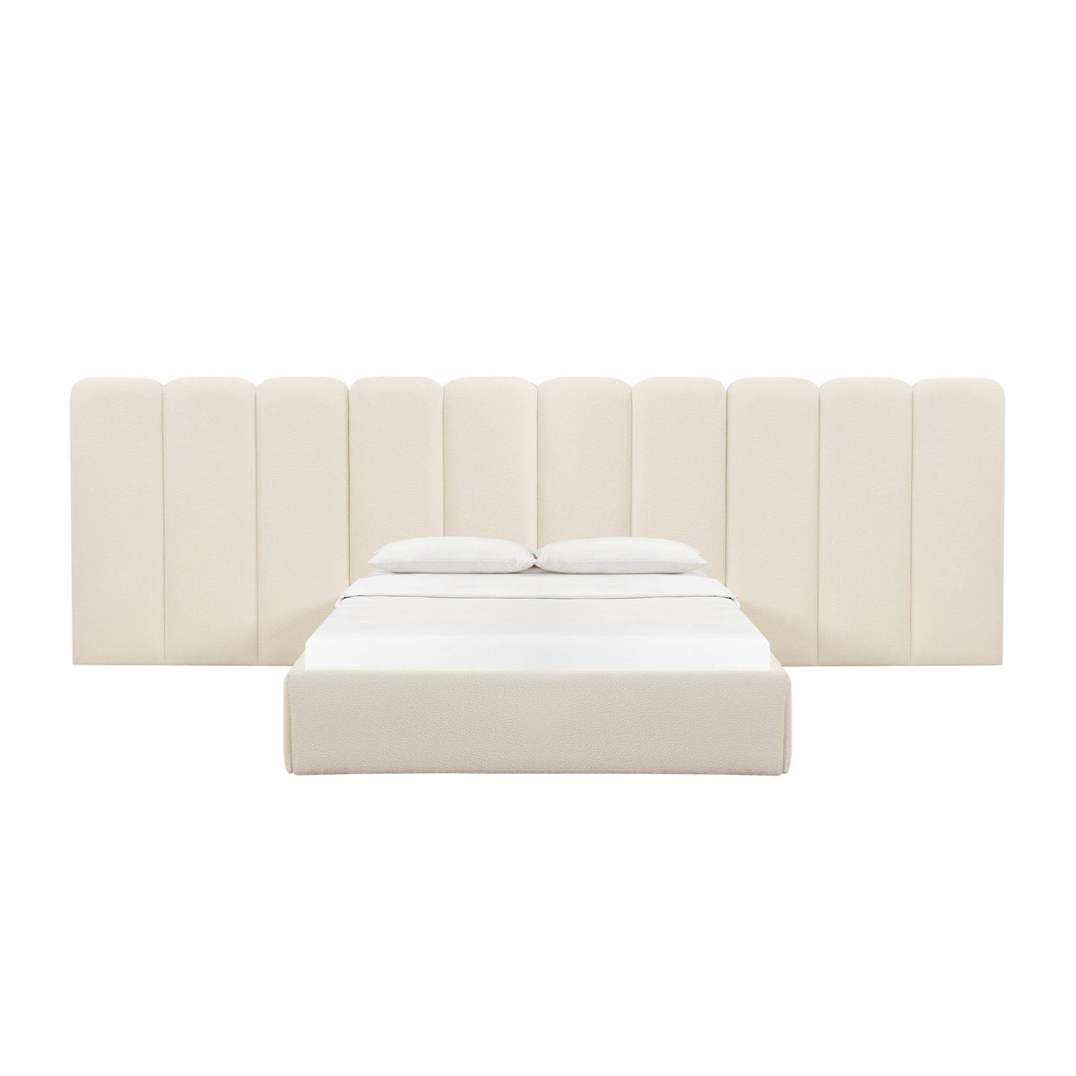 Palani Cream Performance Boucle Wings - Queen or King (Set of 2) by TOV Furniture – photo 3 of 6