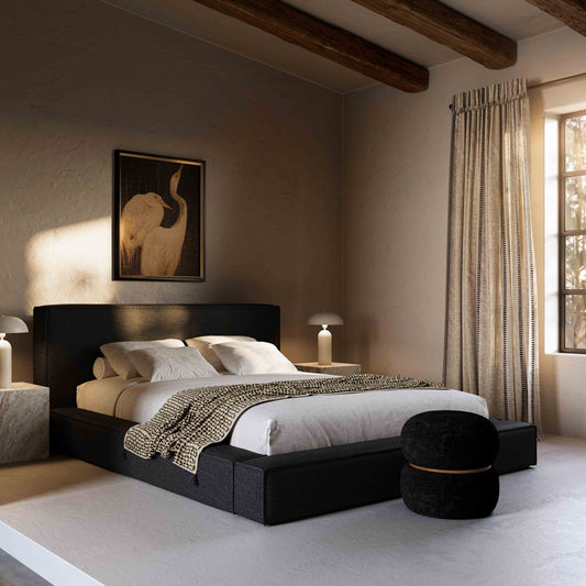 Olafur Black Performance Linen Queen Bed by TOV Furniture – photo 2 of 7