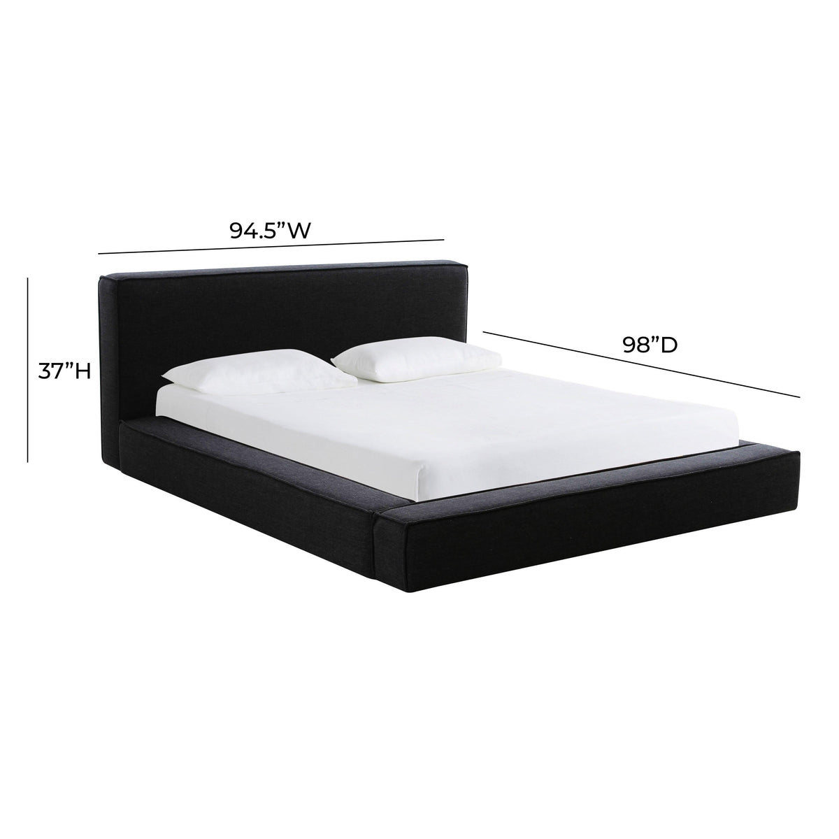 Olafur Black Performance Linen King Bed by TOV Furniture – photo 7 of 7