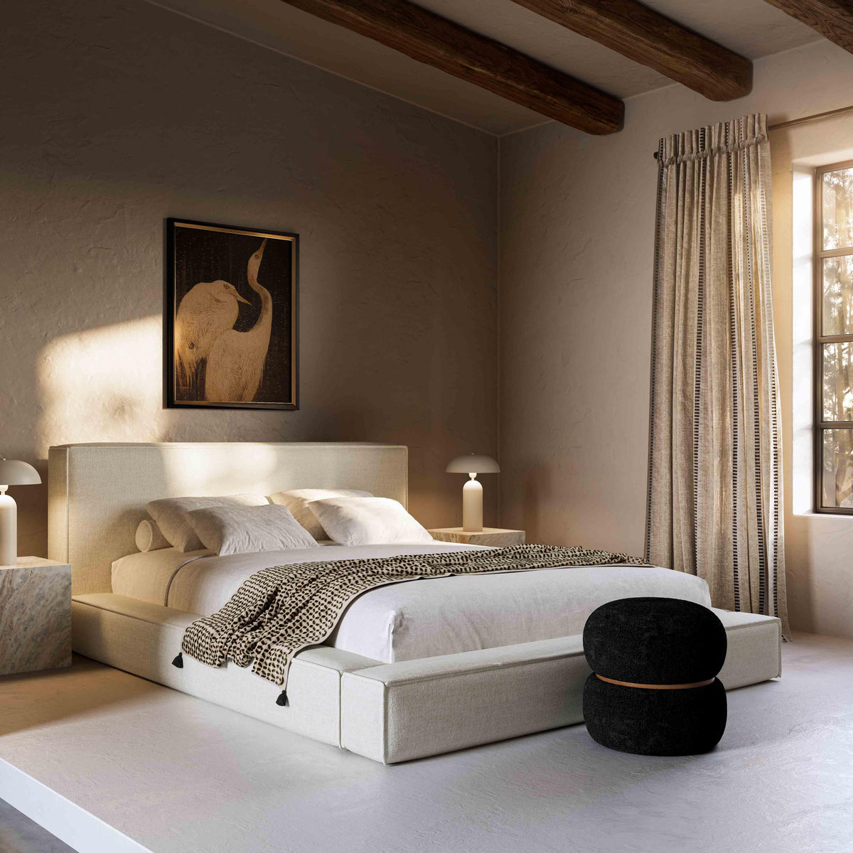 Olafur Performance Linen Upholstered Bed by TOV Furniture – several options shown