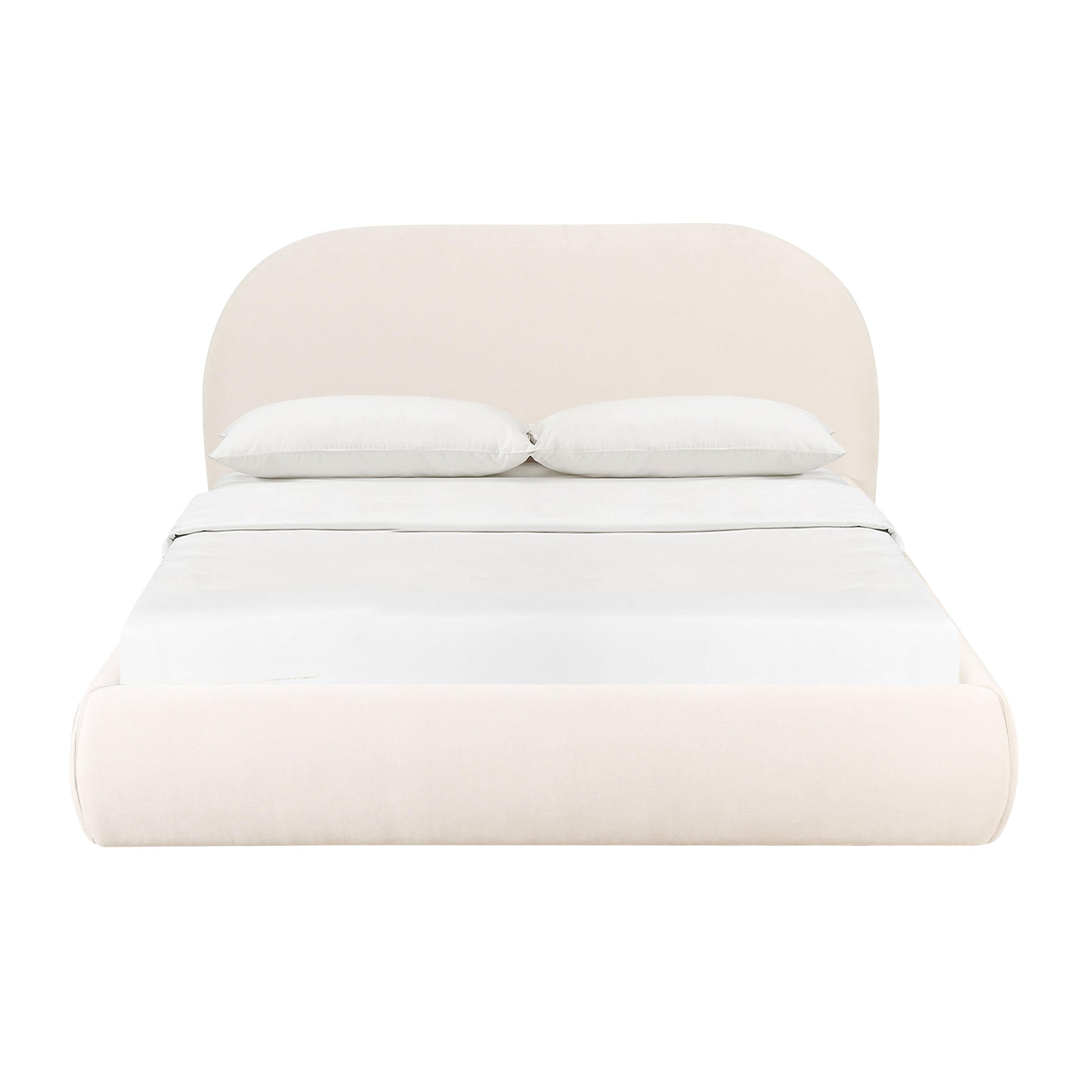 Bara Cream Textured Velvet Bed by TOV B68877