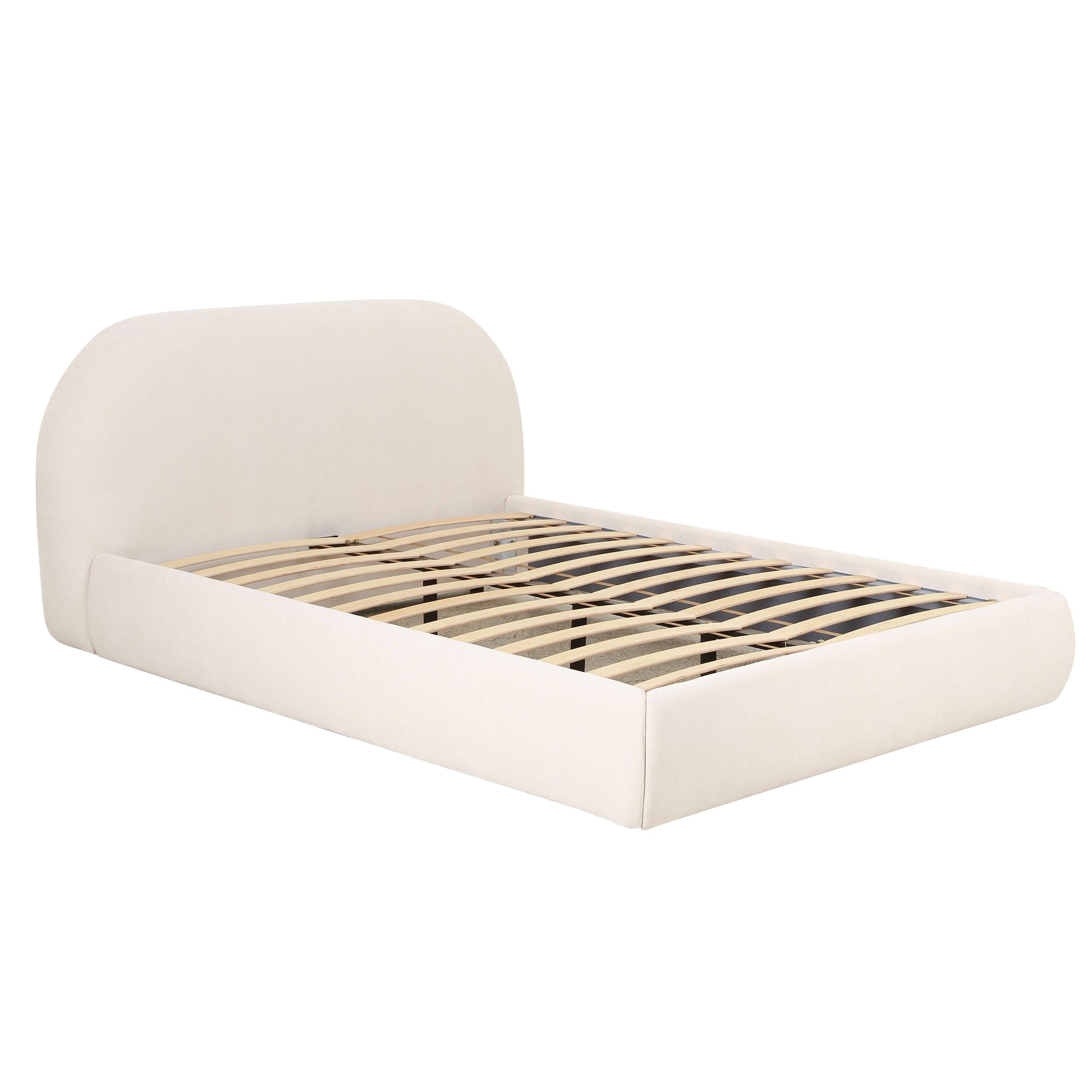 Bara Cream Textured Velvet Bed by TOV B68877