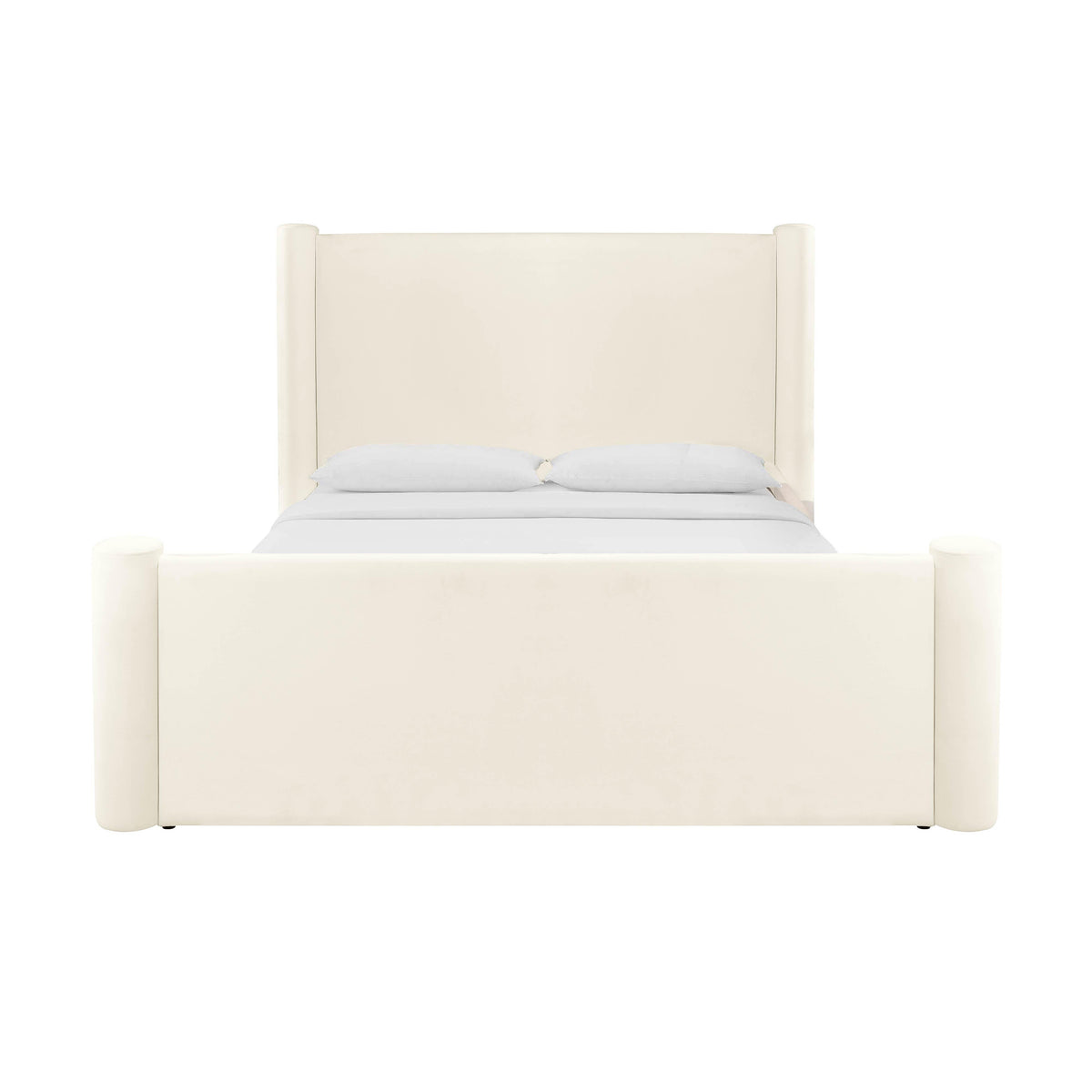 Athara Cream Velvet Bed in Queen by TOV Furniture – photo 3 of 8