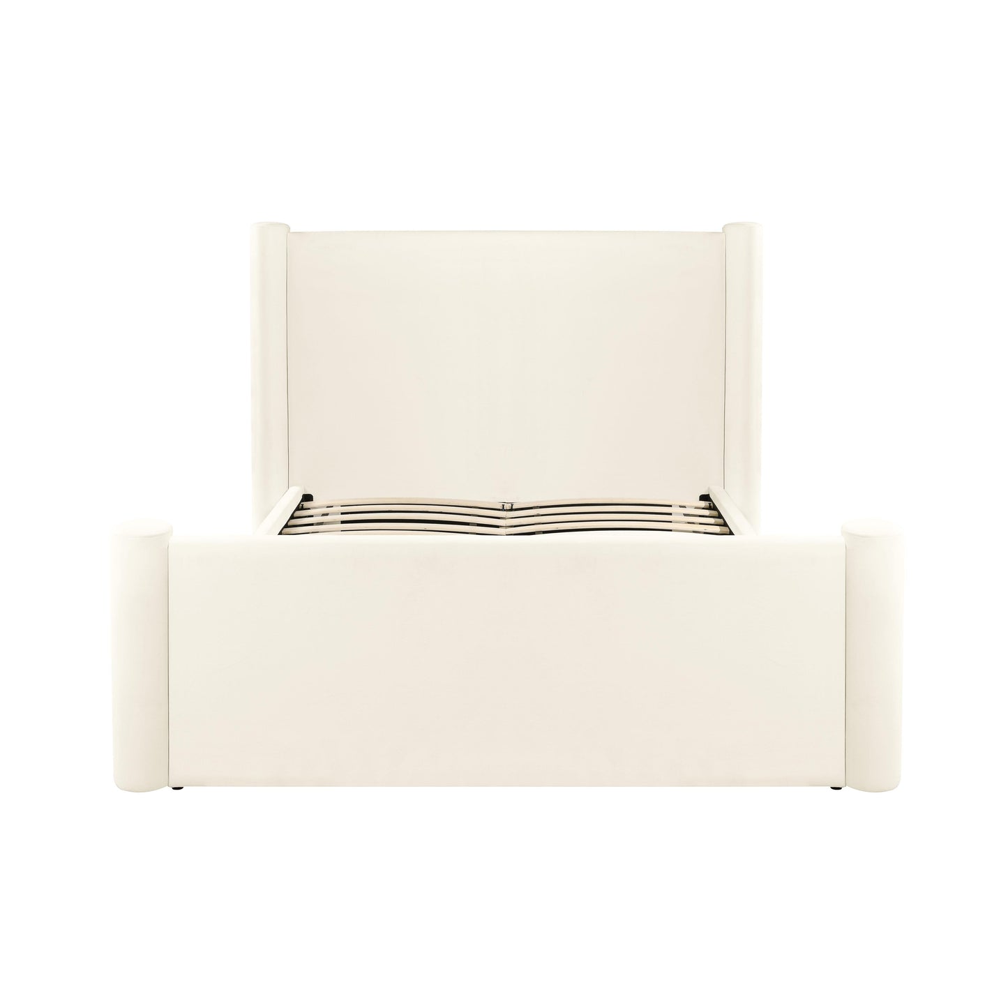 Athara Cream Velvet Bed by TOV B68943