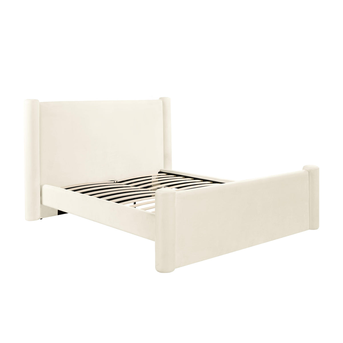 Athara Cream Velvet Bed in Queen by TOV Furniture – photo 7 of 8