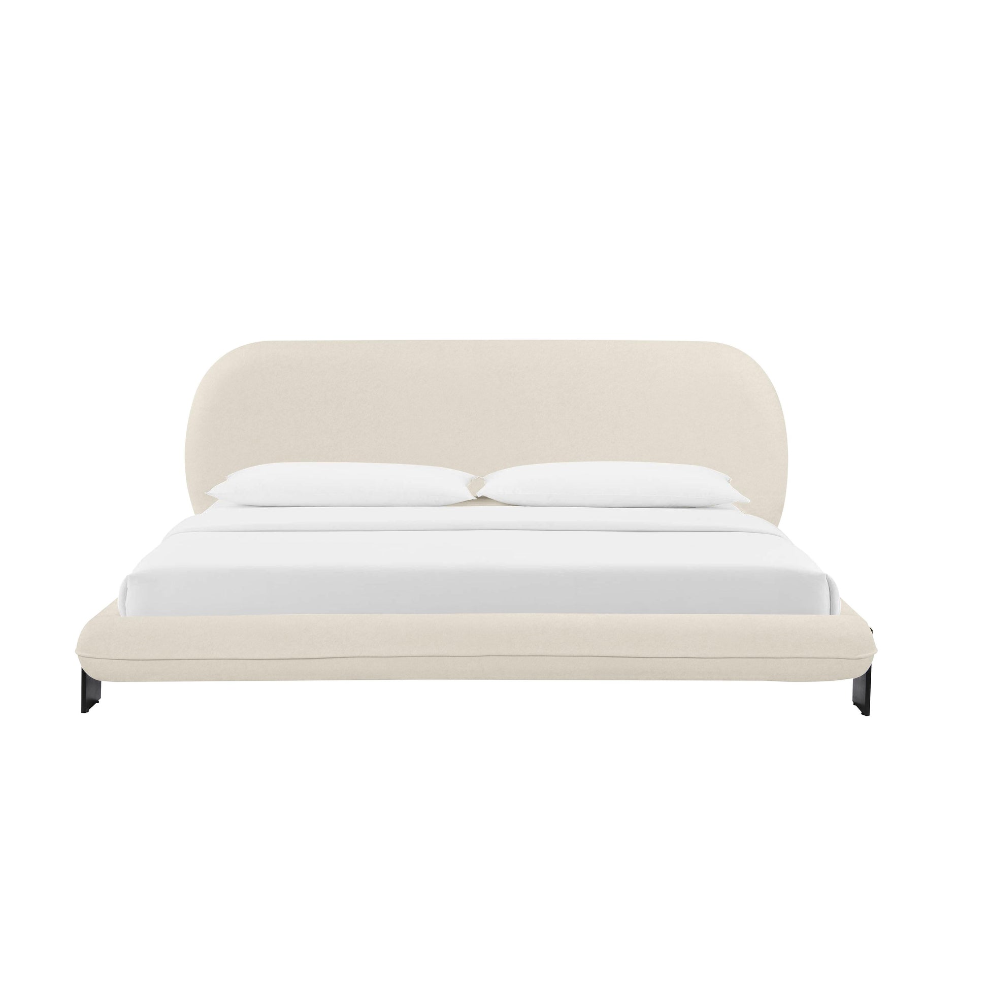 Ophelia Cream Faux Wool Bed by TOV B68946