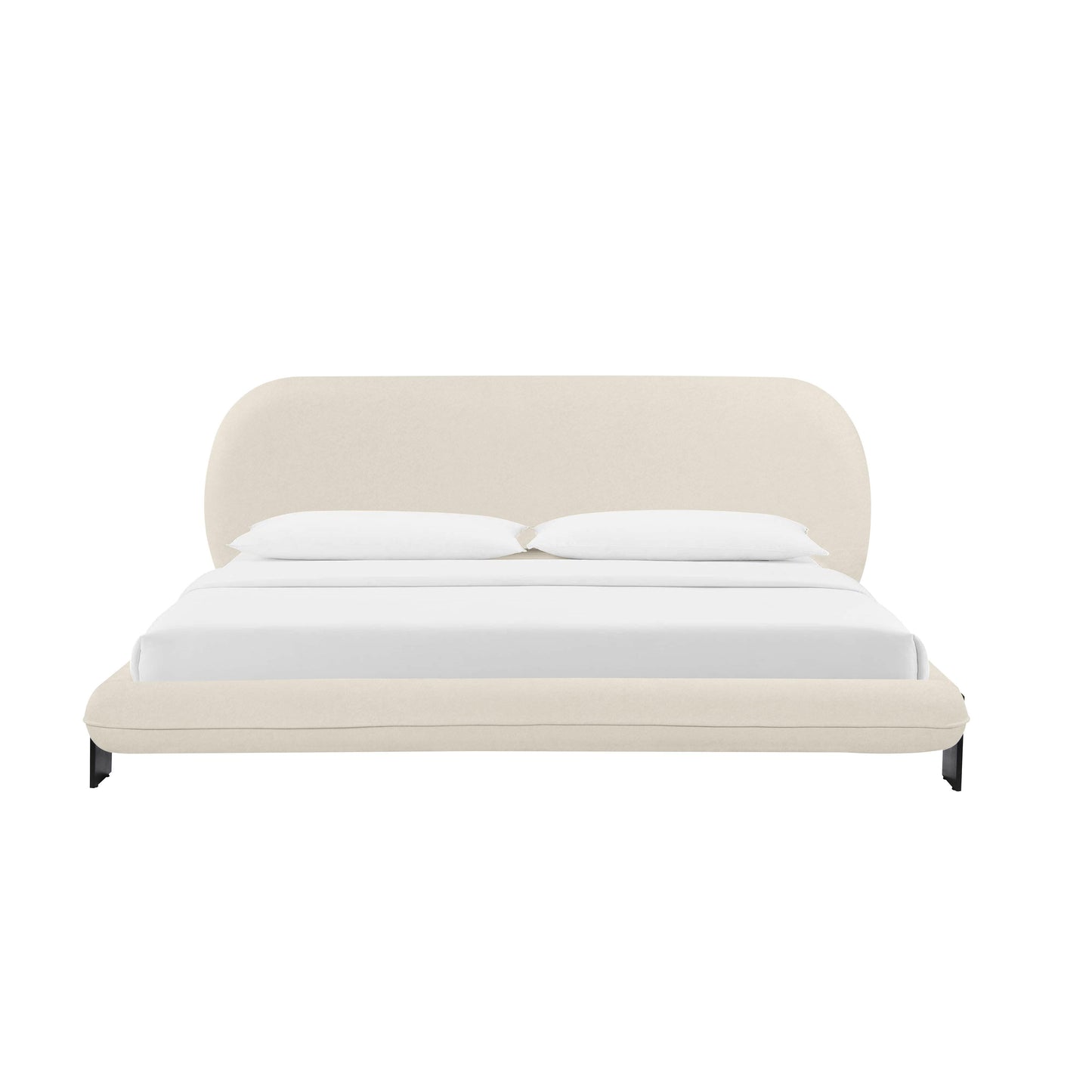 Ophelia Cream Faux Wool Bed by TOV B68945