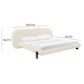 Ophelia Cream Faux Wool Bed by TOV B68946