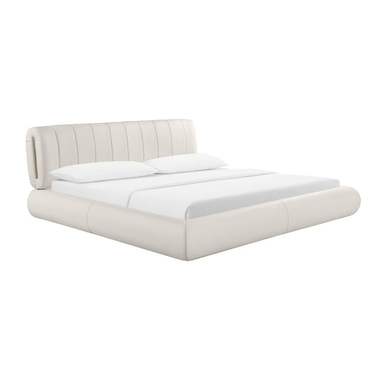 Karol Cream Performance Vegan Leather Bed by TOV B68947