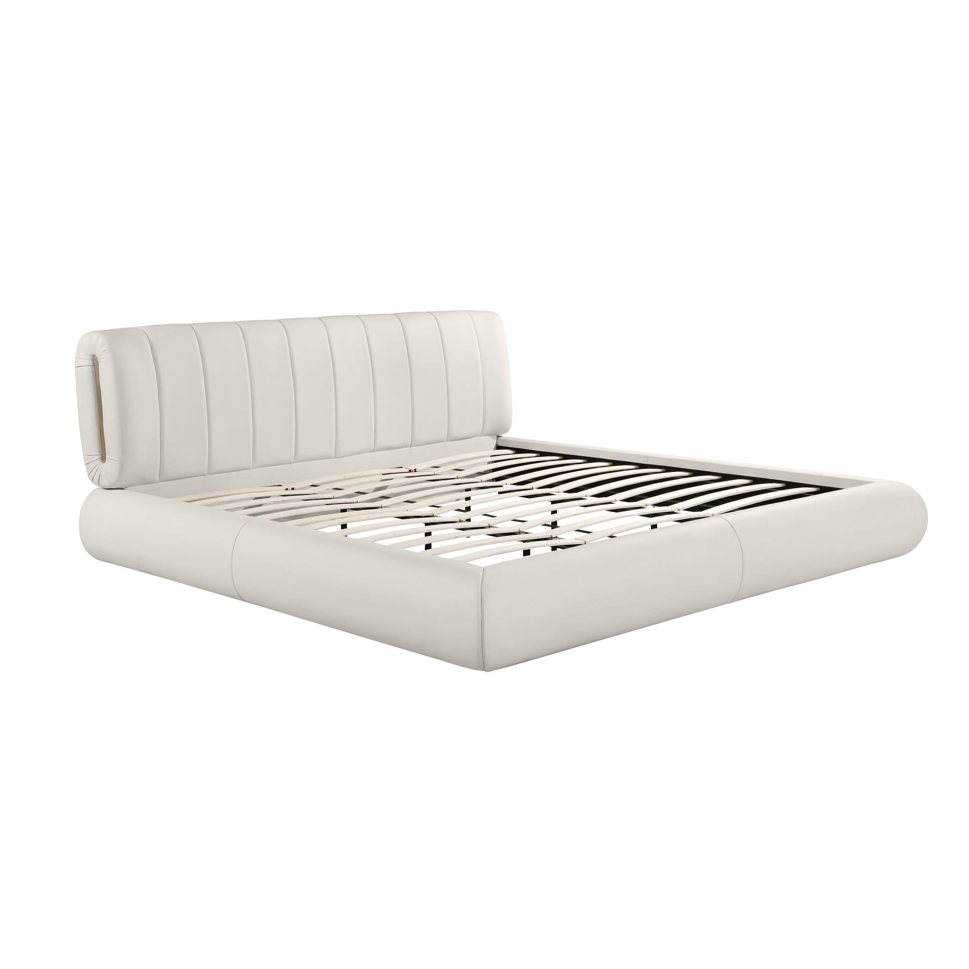 Karol Cream Performance Vegan Leather Bed by TOV B68948