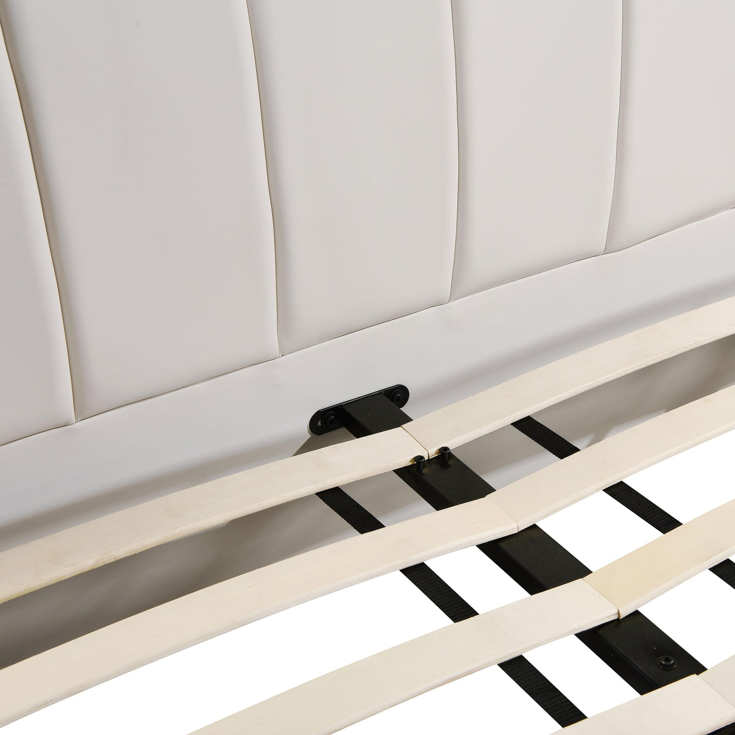 Karol Cream Performance Vegan Leather Bed by TOV B68948