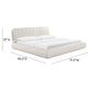 Karol Cream Performance Vegan Leather Bed by TOV B68947