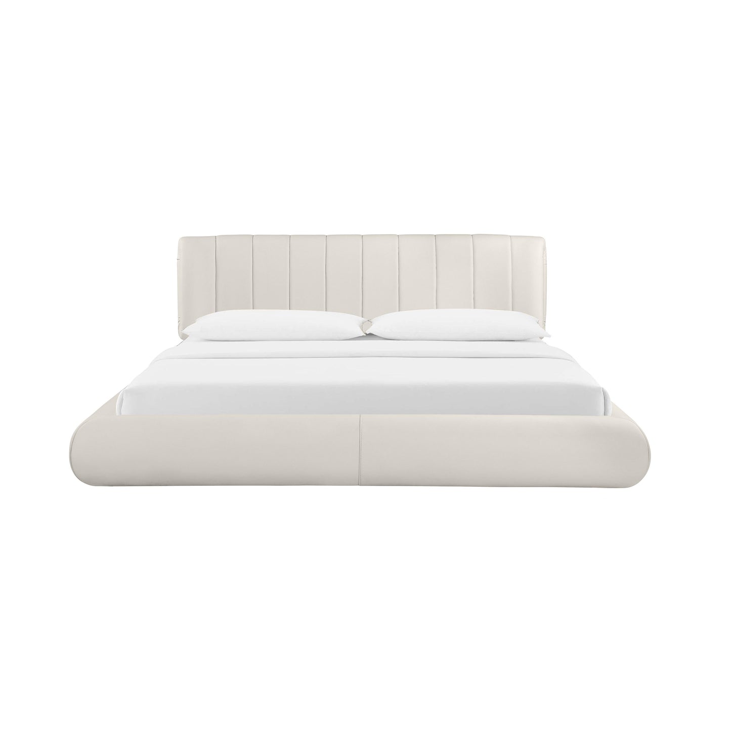 Karol Cream Performance Vegan Leather Bed by TOV B68947