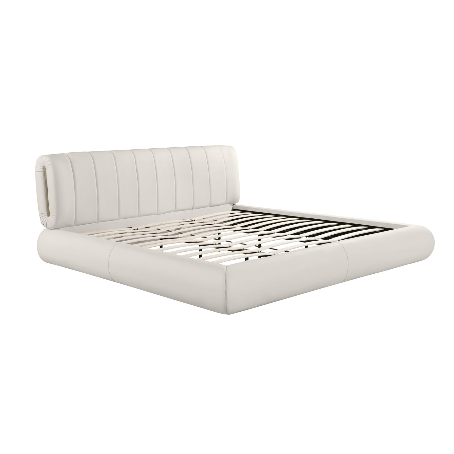 Karol Cream Performance Vegan Leather Bed by TOV B68948