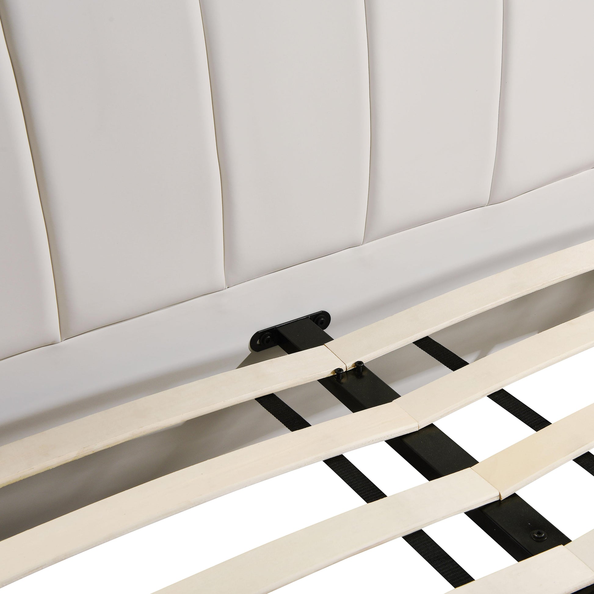 Karol Cream Performance Vegan Leather Bed by TOV B68947