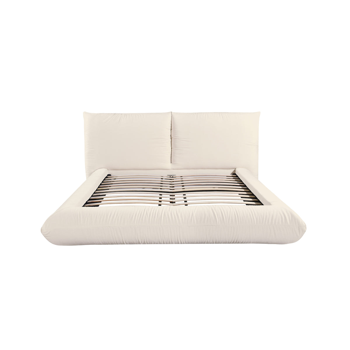 Romp Cream Upcycled Performance Linen Queen Bed by TOV Furniture – photo 5 of 6