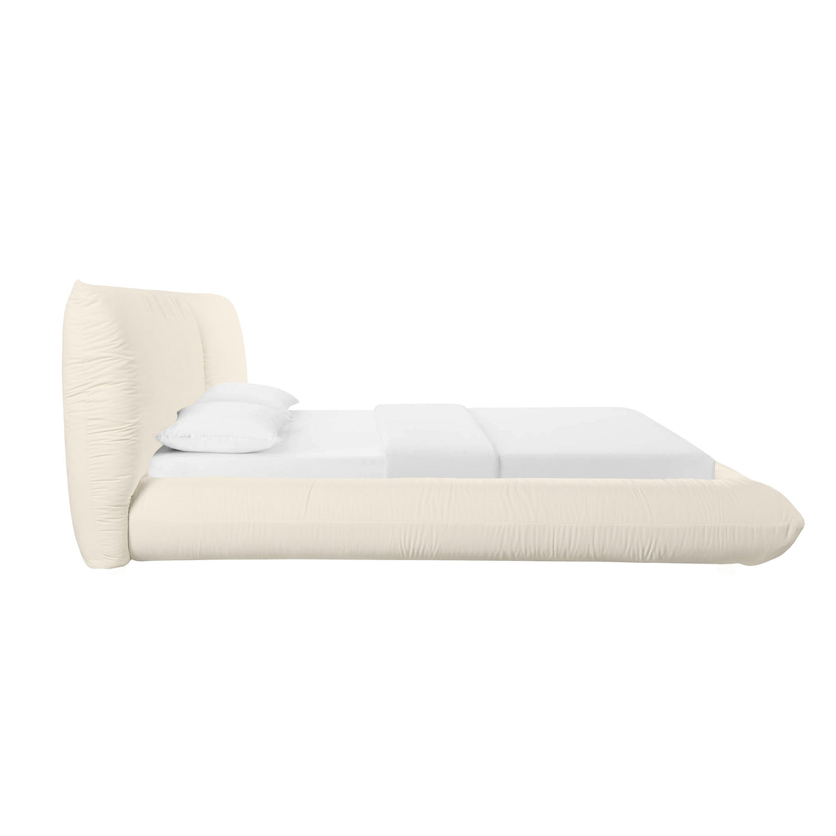 Romp Cream Upcycled Performance Linen King Bed by TOV Furniture – photo 4 of 6