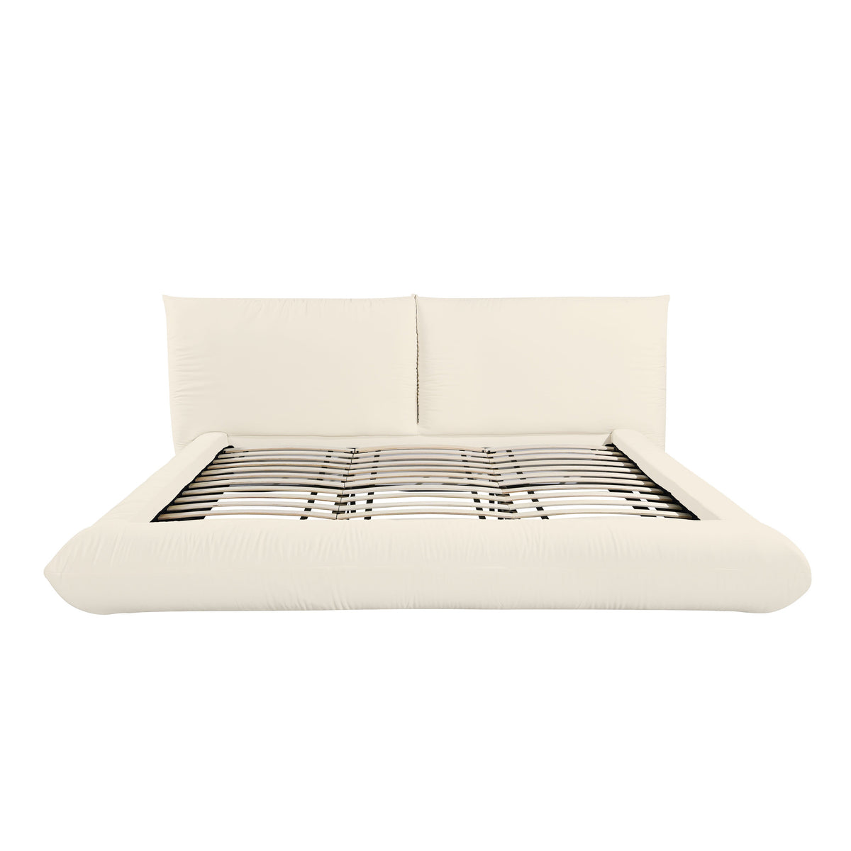 Romp Cream Upcycled Performance Linen King Bed by TOV Furniture – photo 5 of 6