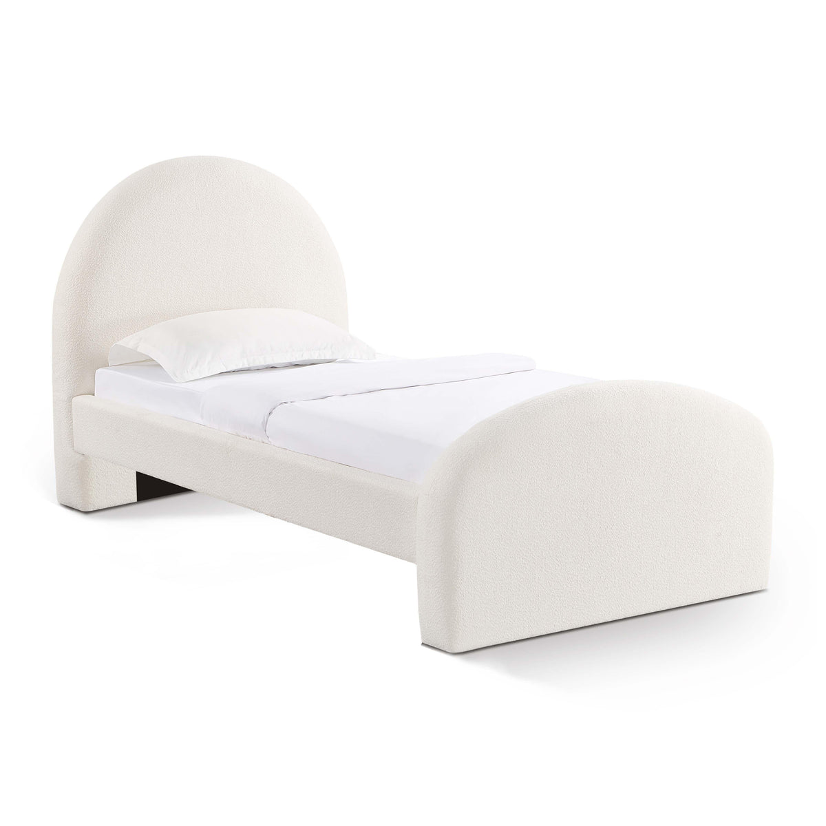 Moon Cream Performance Boucle Twin Bed by TOV Furniture – photo 1 of 6