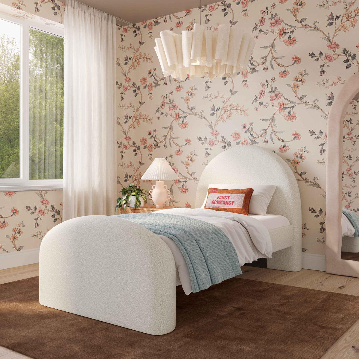 Moon Cream Performance Boucle Twin Bed by TOV Furniture – photo 2 of 6