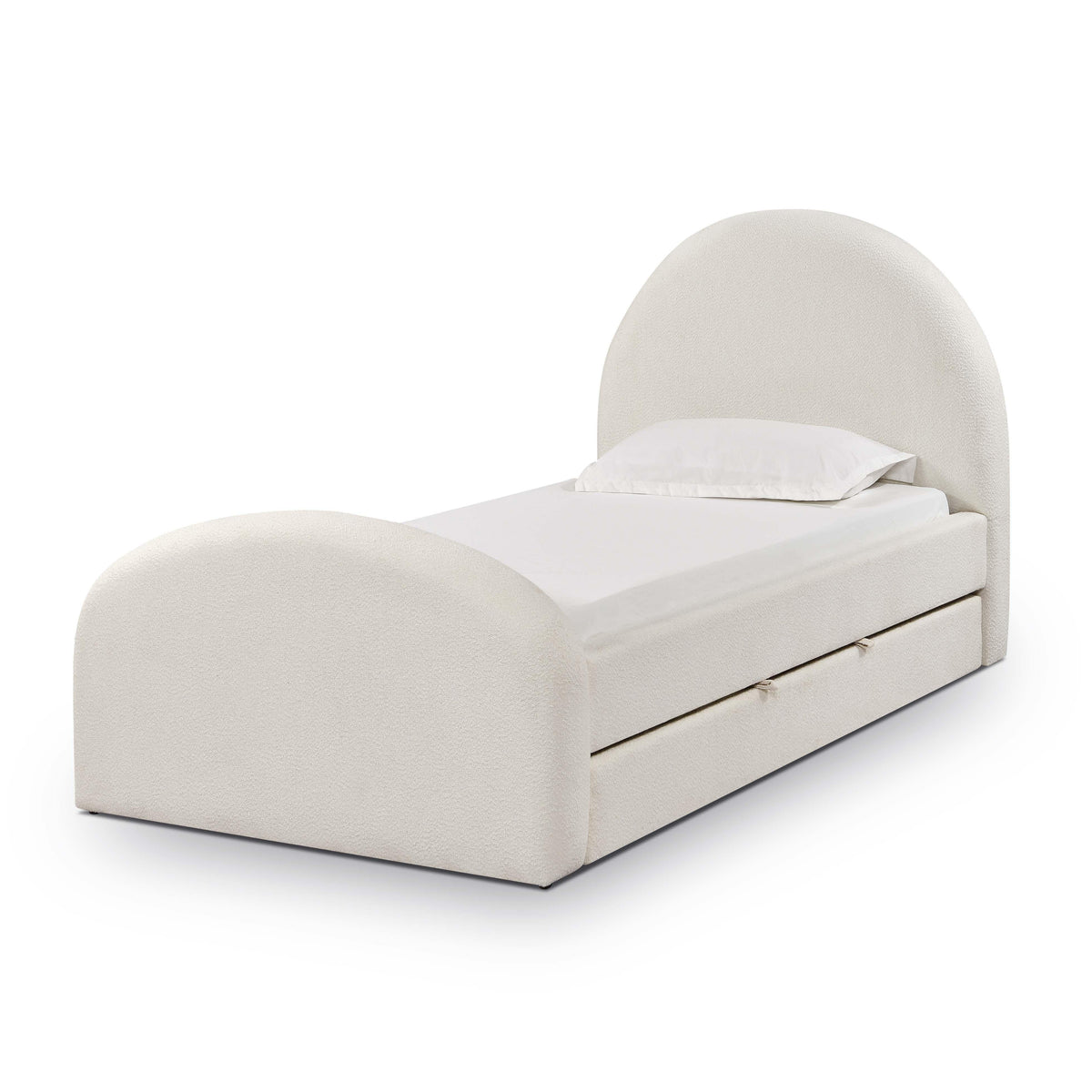 Moon Cream Performance Boucle Twin Trundle Bed by TOV Furniture – photo 4 of 10