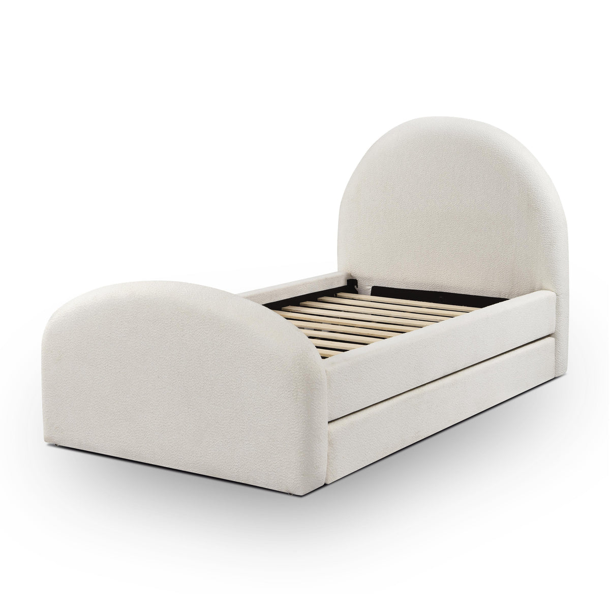 Moon Cream Performance Boucle Twin Trundle Bed by TOV Furniture – photo 8 of 10