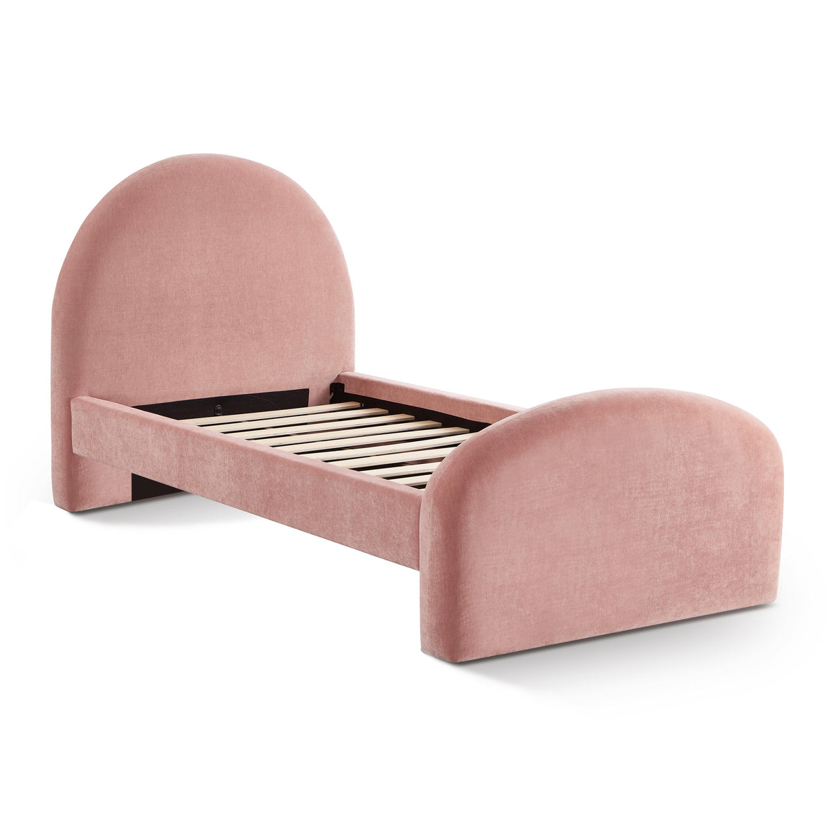 Moon Rose Upcycled Contract-Grade Chenille Twin Bed by TOV Furniture – photo 4 of 6