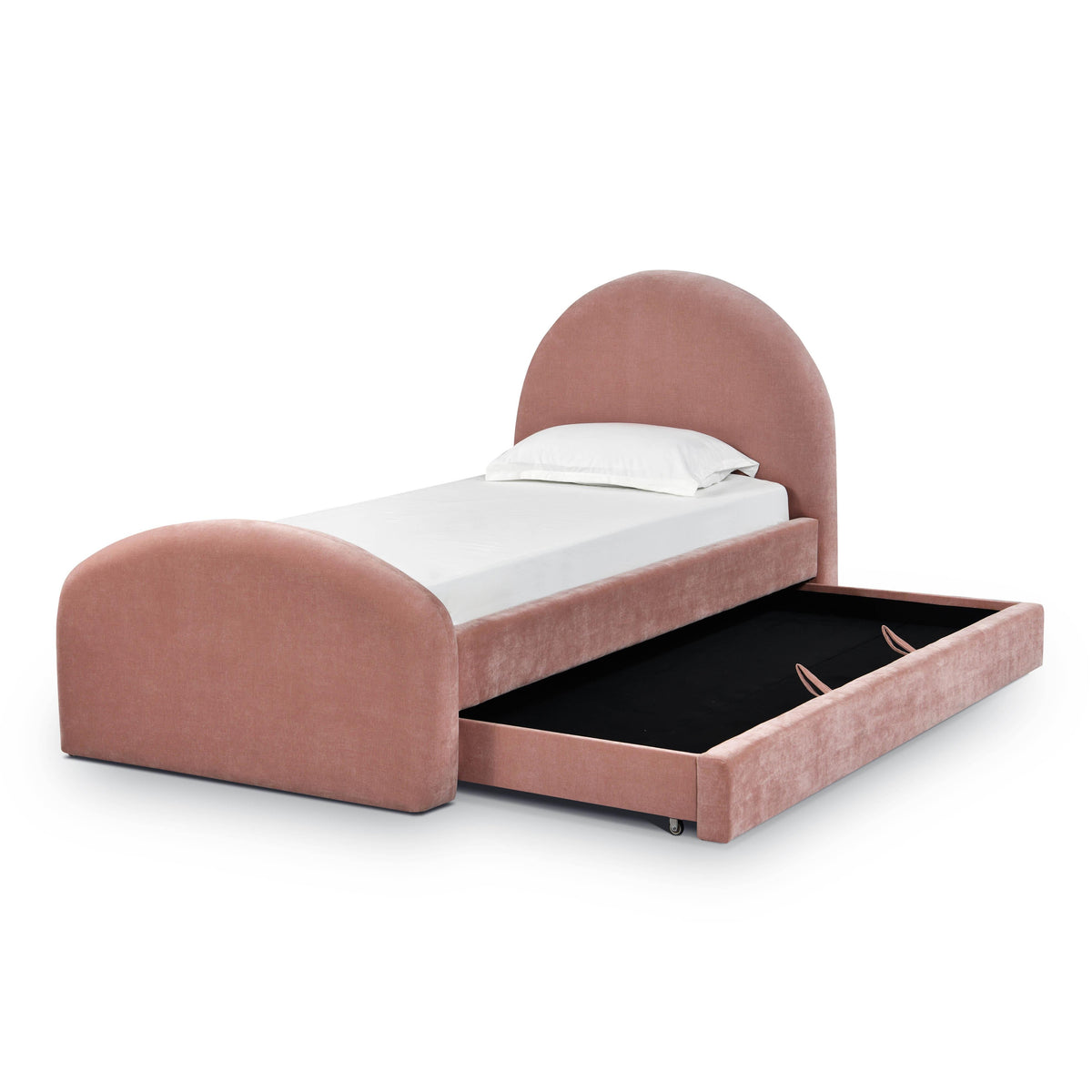Moon Rose Upcycled Contract-Grade Chenille Twin Trundle Bed by TOV Furniture – photo 1 of 10