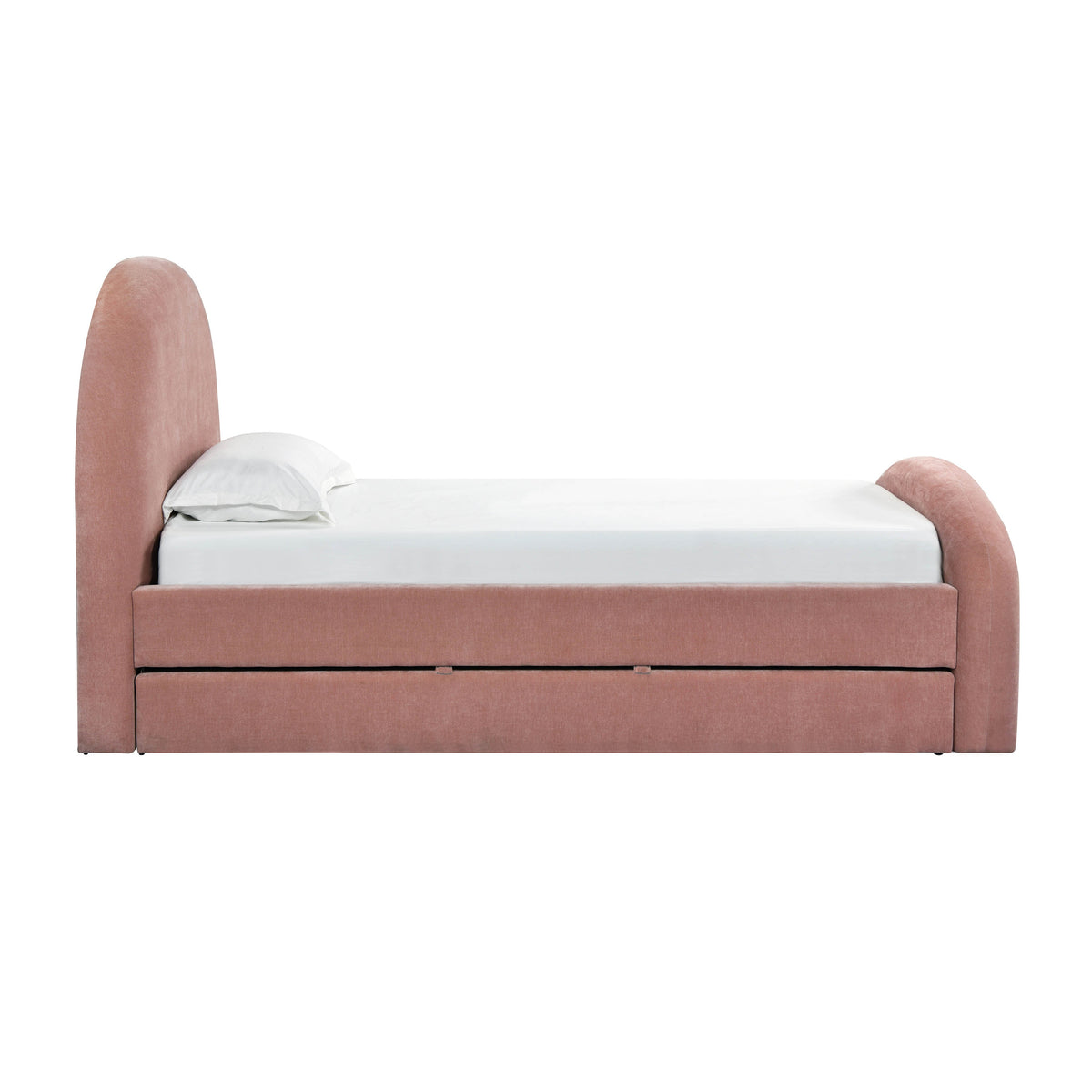Moon Rose Upcycled Contract-Grade Chenille Twin Trundle Bed by TOV Furniture – photo 6 of 10