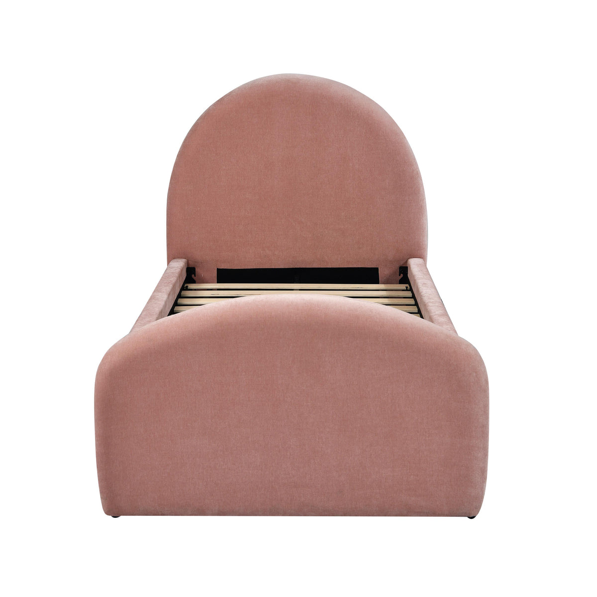 Moon Rose Upcycled Contract-Grade Chenille Twin Trundle Bed by TOV Furniture – photo 9 of 10