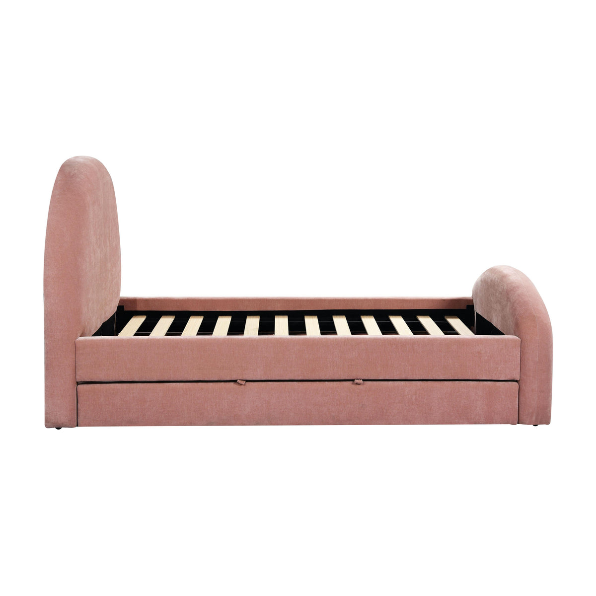 Moon Rose Upcycled Contract-Grade Chenille Twin Trundle Bed by TOV Furniture – photo 10 of 10