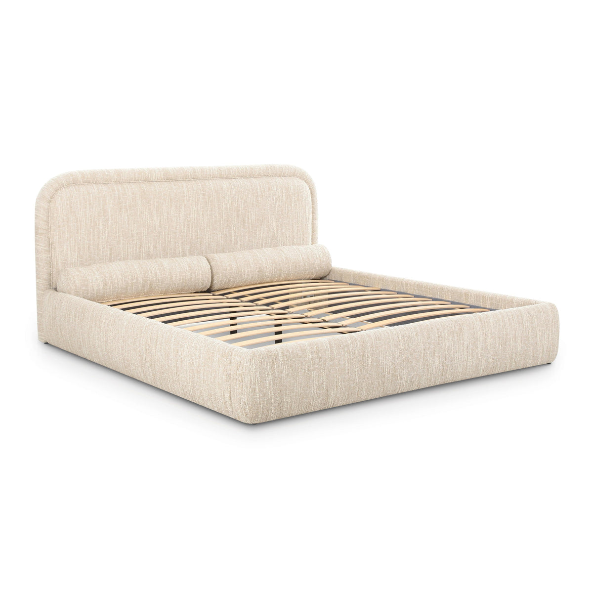 Murielle Taupe Textured Performance Boucle Queen Bed by TOV Furniture – photo 5 of 10