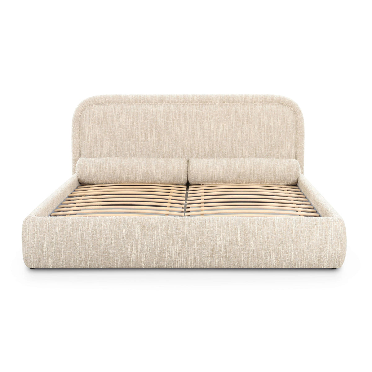 Murielle Taupe Textured Performance Boucle Queen Bed by TOV Furniture – photo 6 of 10