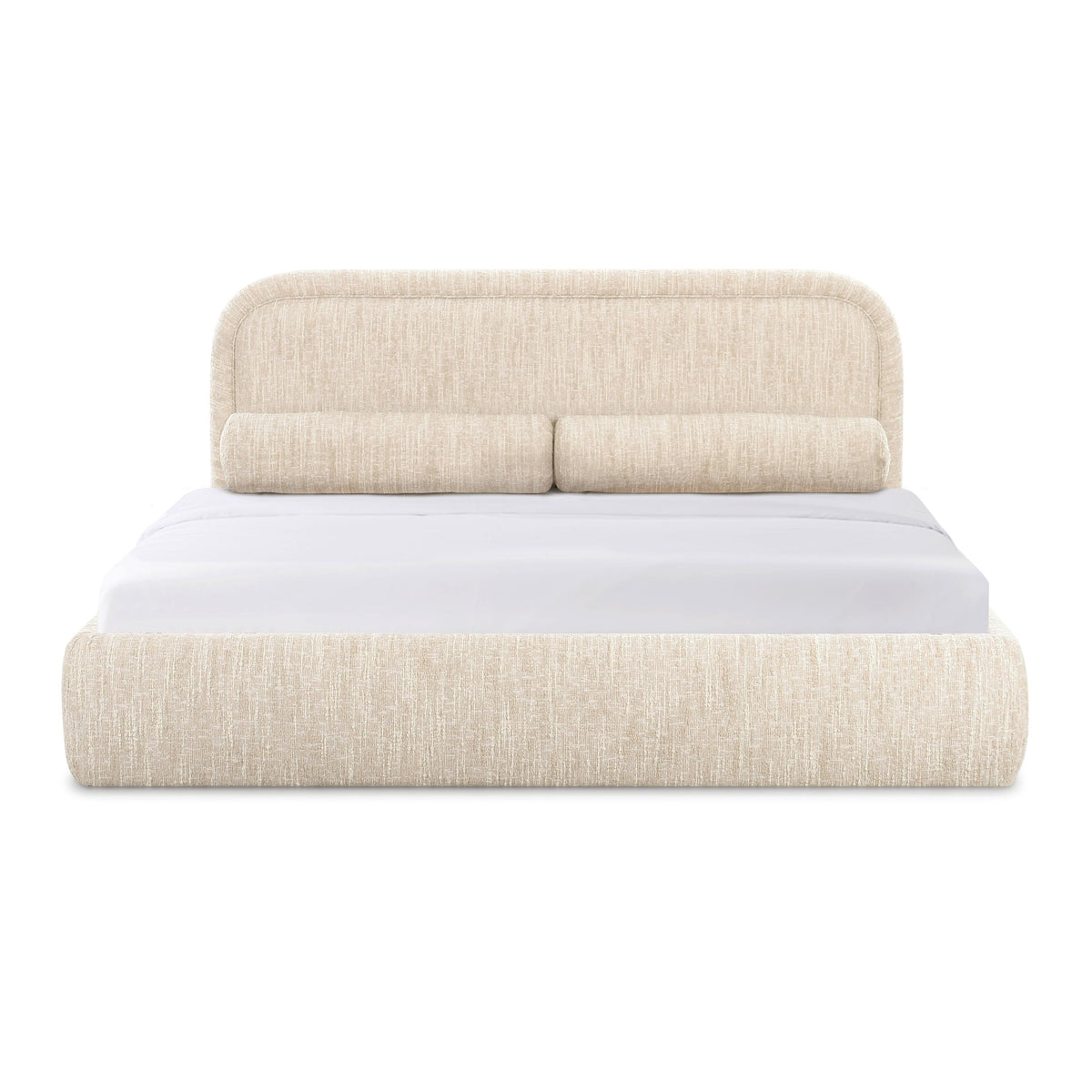 Murielle Taupe Textured Performance Boucle King Bed by TOV Furniture – photo 3 of 10