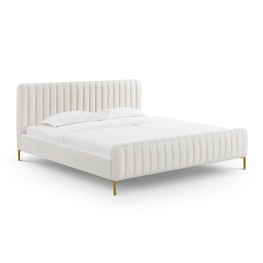 Angela Upcycled Performance Linen Natural King Bed by Tov Furniture