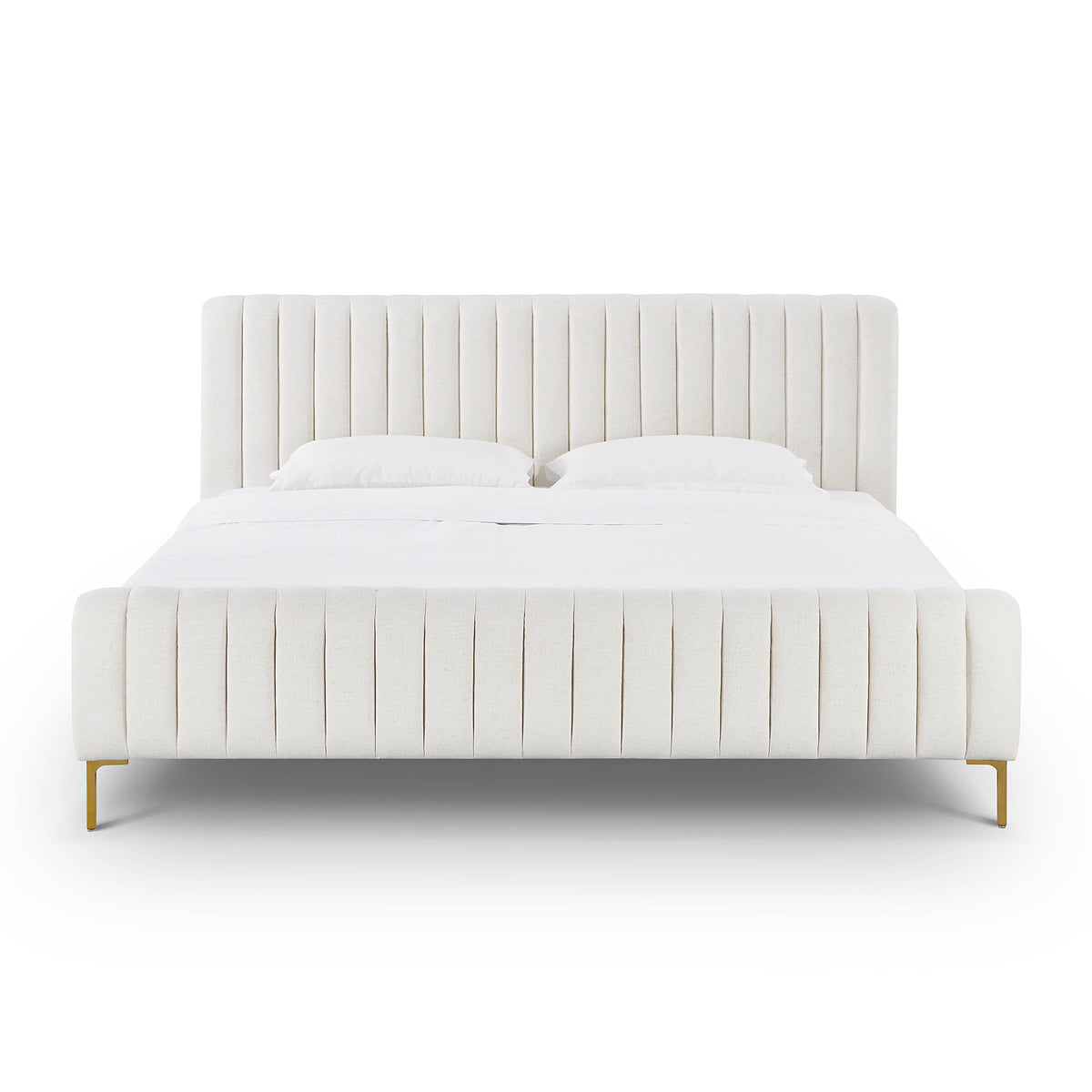 Angela Natural Upcycled Performance Linen King Bed by TOV Furniture – photo 3 of 10