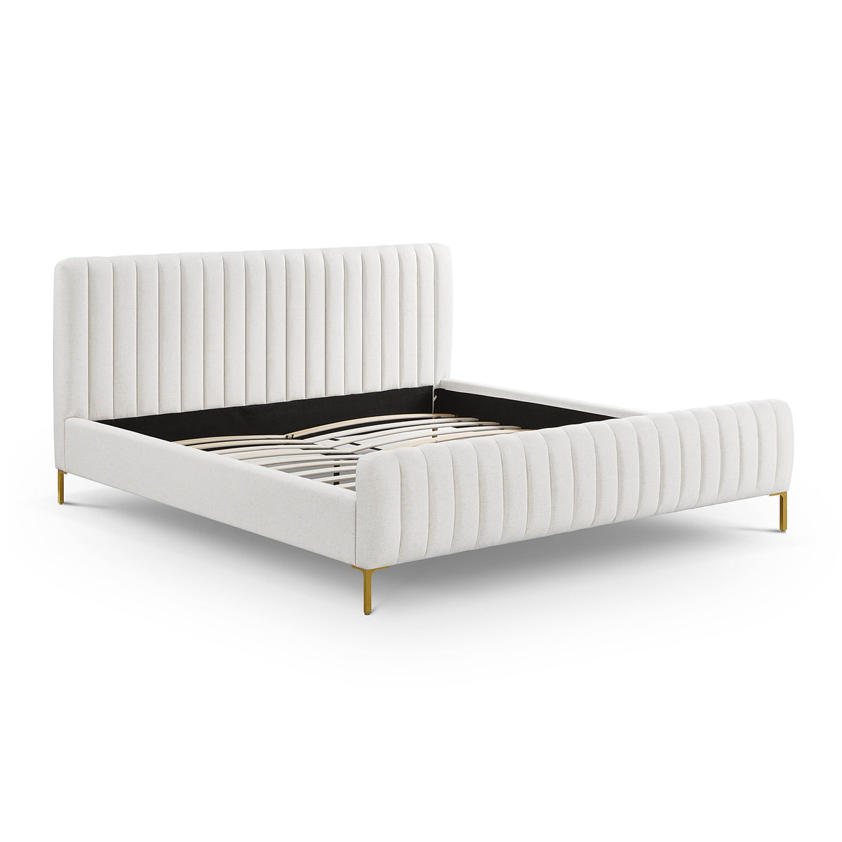 Angela Natural Upcycled Performance Linen King Bed by TOV Furniture – photo 5 of 10