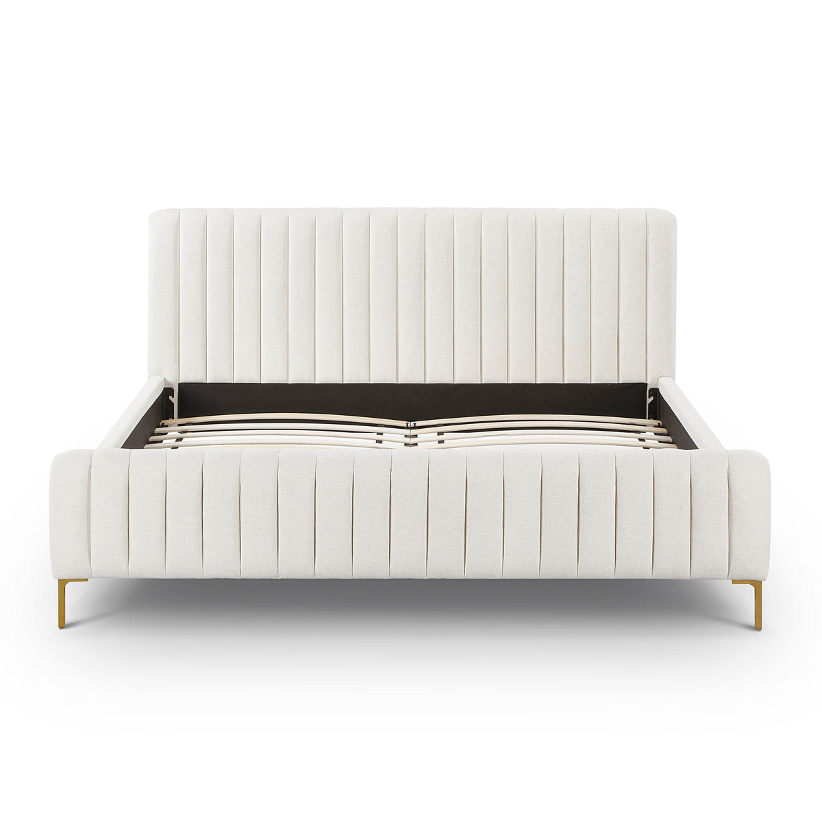 Angela Natural Upcycled Performance Linen King Bed by TOV Furniture – photo 6 of 10