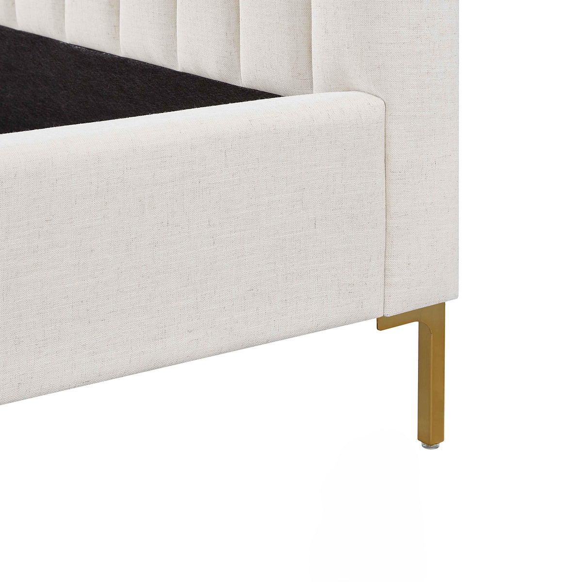 Angela Natural Upcycled Performance Linen King Bed by TOV Furniture – photo 9 of 10