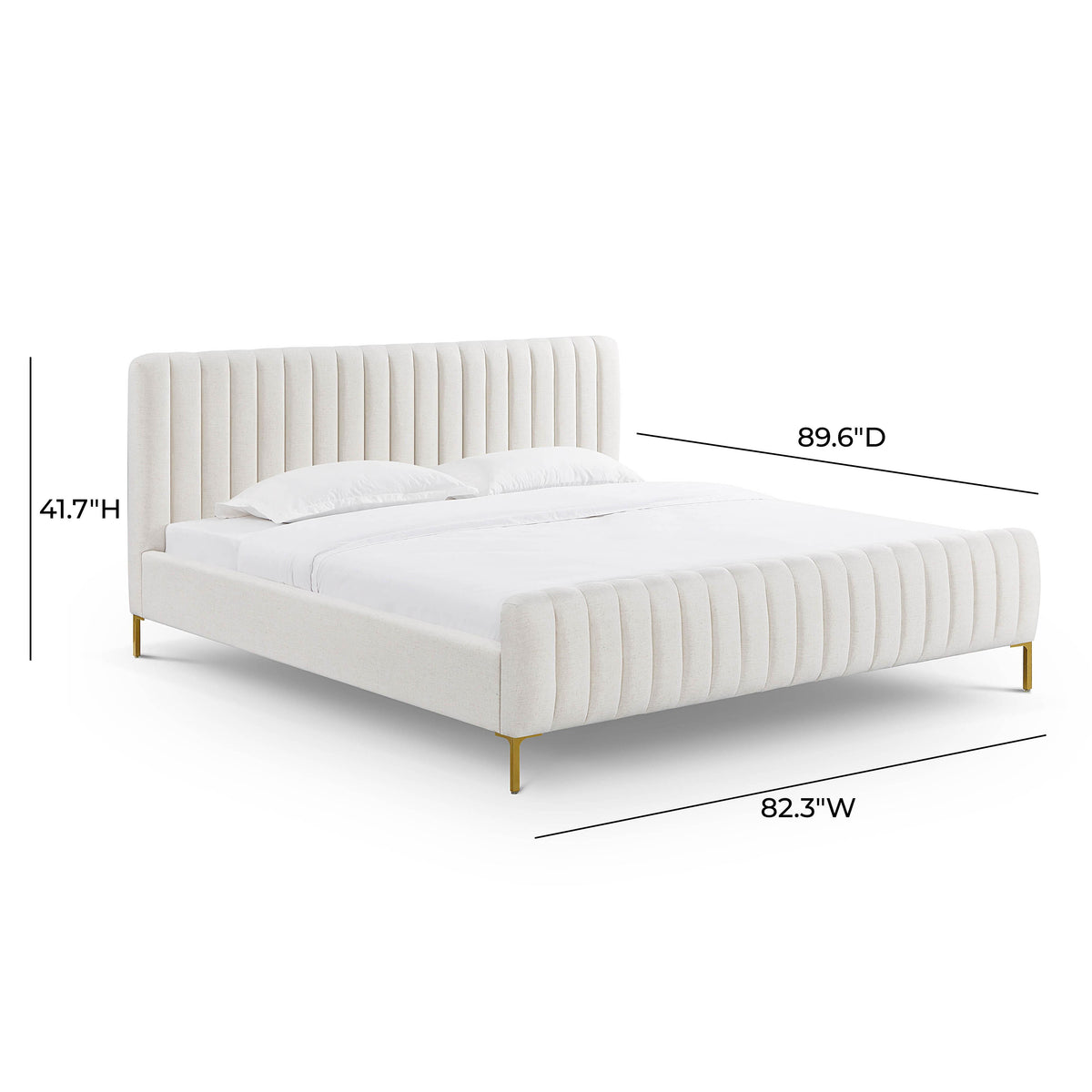 Angela Natural Upcycled Performance Linen King Bed by TOV Furniture – photo 10 of 10