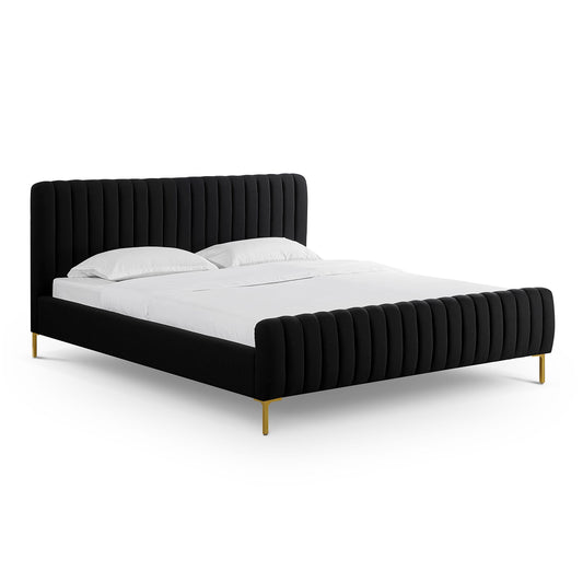 Angela Upcycled Performance Linen Black King Bed by Tov Furniture