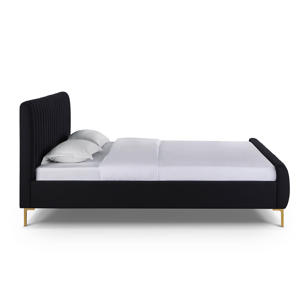 Angela Black Upcycled Performance Linen King Bed by TOV Furniture – photo 4 of 10