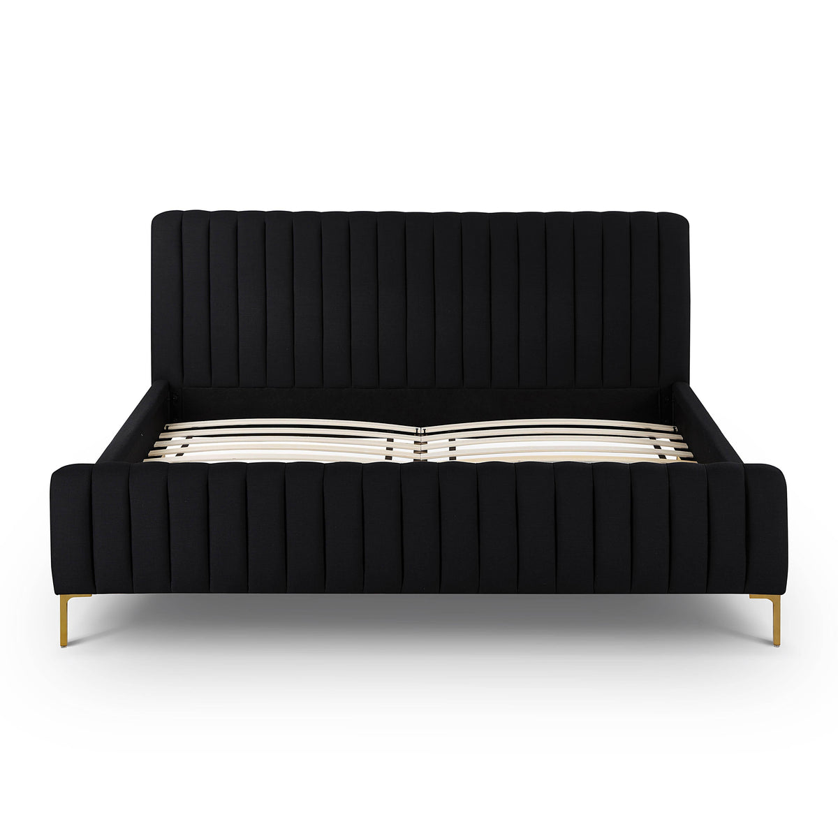 Angela Black Upcycled Performance Linen King Bed by TOV Furniture – photo 6 of 10