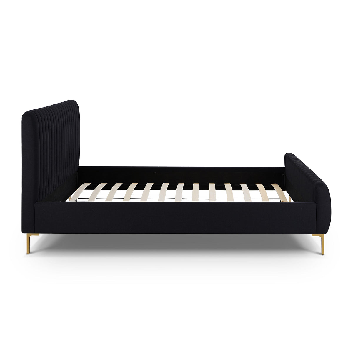 Angela Black Upcycled Performance Linen King Bed by TOV Furniture – photo 7 of 10