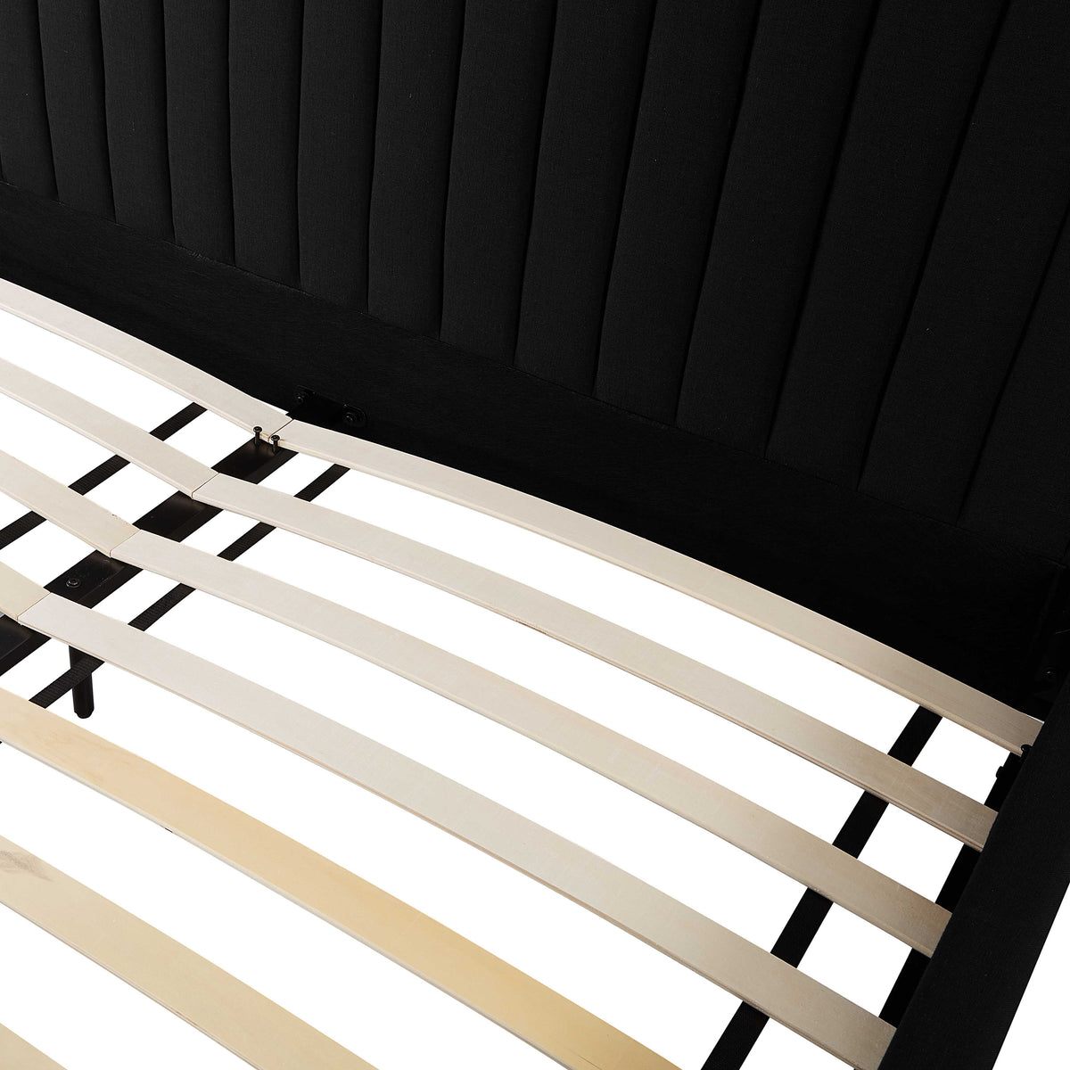 Angela Black Upcycled Performance Linen King Bed by TOV Furniture – photo 8 of 10
