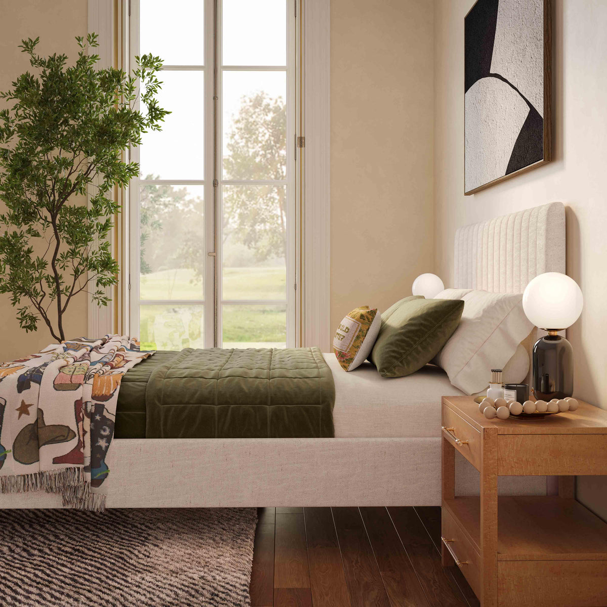 Angela Upcycled Performance Linen Bed by TOV Furniture – several options shown