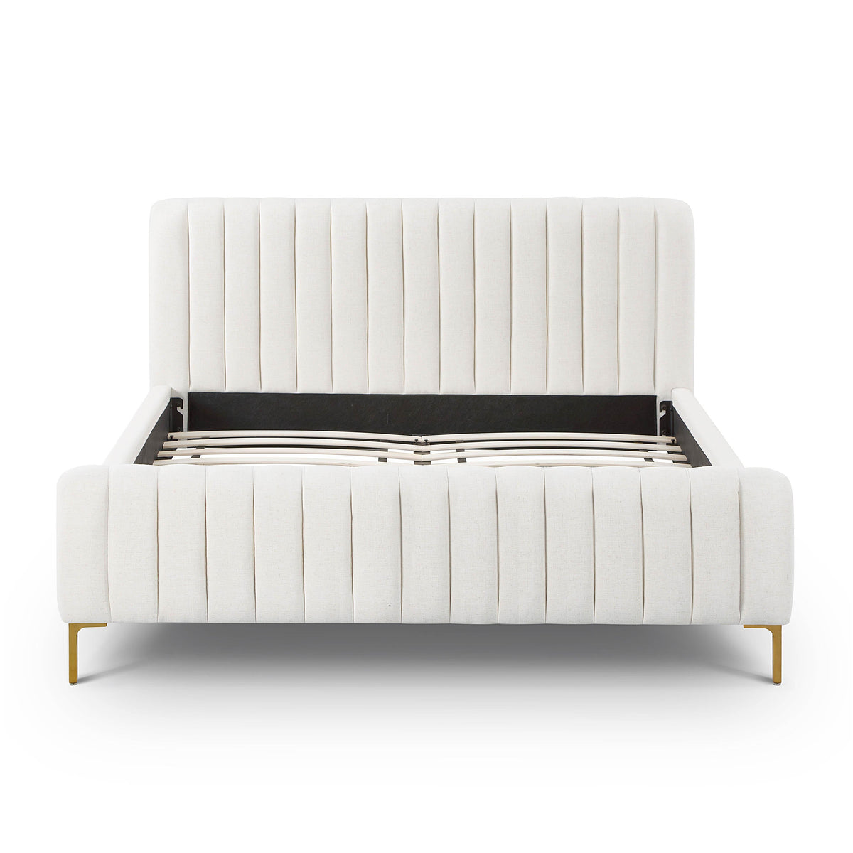 Angela Natural Upcycled Performance Linen Queen Bed by TOV Furniture – photo 6 of 10